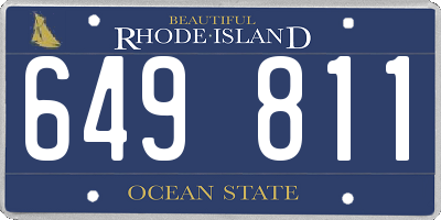 RI license plate 649811