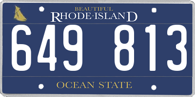 RI license plate 649813