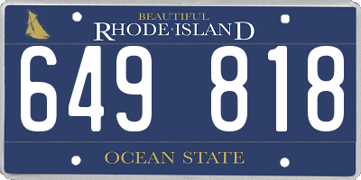 RI license plate 649818