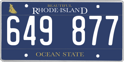 RI license plate 649877