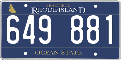 RI license plate 649881