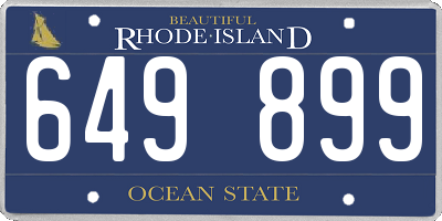 RI license plate 649899