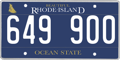 RI license plate 649900