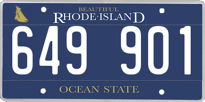 RI license plate 649901