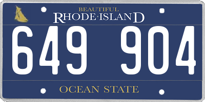 RI license plate 649904