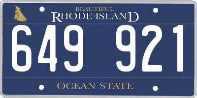 RI license plate 649921
