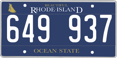 RI license plate 649937