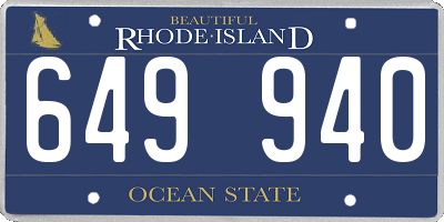 RI license plate 649940