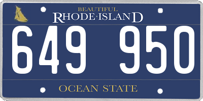 RI license plate 649950