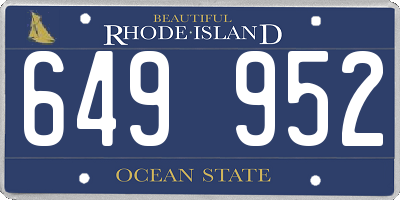 RI license plate 649952