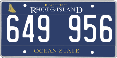 RI license plate 649956