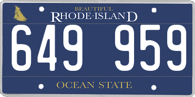RI license plate 649959