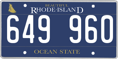 RI license plate 649960
