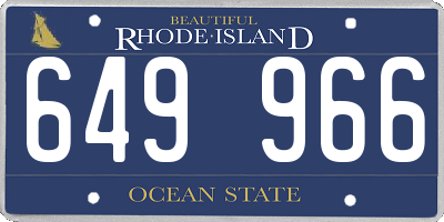 RI license plate 649966