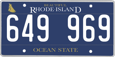 RI license plate 649969