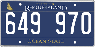 RI license plate 649970