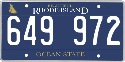 RI license plate 649972