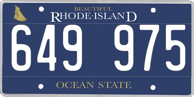 RI license plate 649975