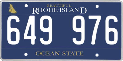 RI license plate 649976