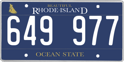 RI license plate 649977