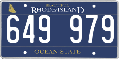 RI license plate 649979