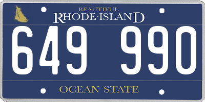 RI license plate 649990