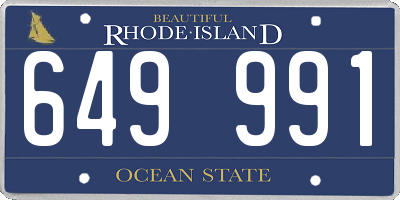 RI license plate 649991