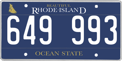 RI license plate 649993