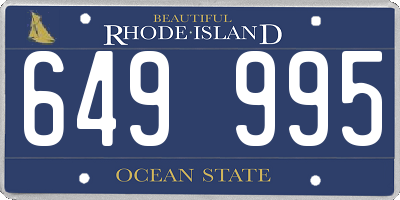 RI license plate 649995