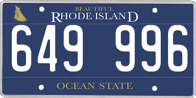 RI license plate 649996