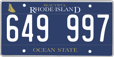 RI license plate 649997