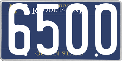 RI license plate 6500