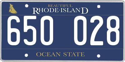 RI license plate 650028