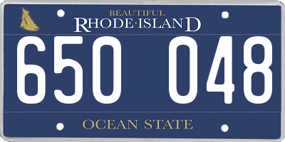 RI license plate 650048
