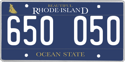 RI license plate 650050
