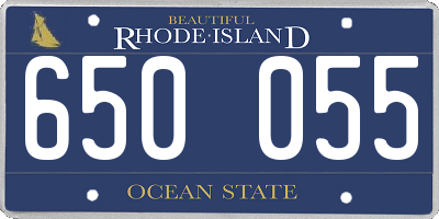 RI license plate 650055