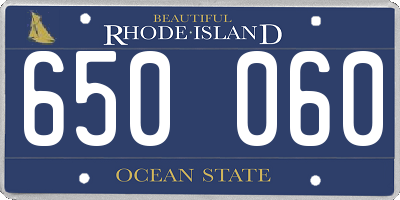 RI license plate 650060