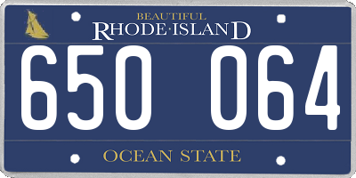 RI license plate 650064