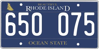 RI license plate 650075