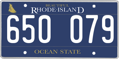 RI license plate 650079