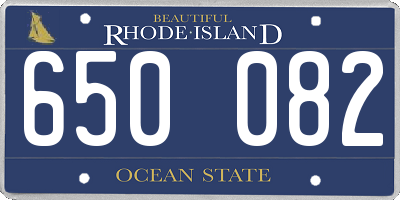 RI license plate 650082