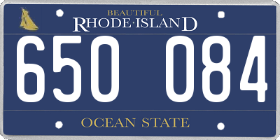 RI license plate 650084