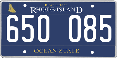 RI license plate 650085
