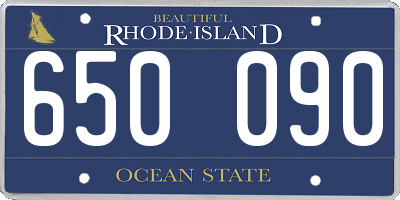 RI license plate 650090