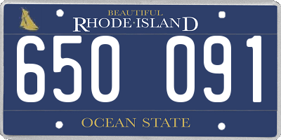 RI license plate 650091