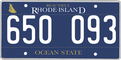 RI license plate 650093