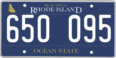 RI license plate 650095