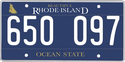 RI license plate 650097