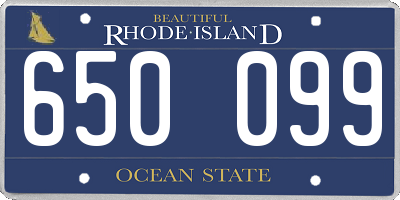 RI license plate 650099