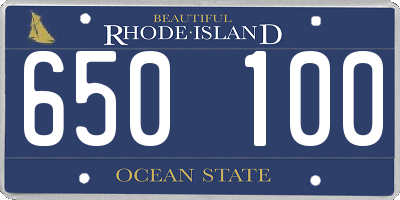 RI license plate 650100